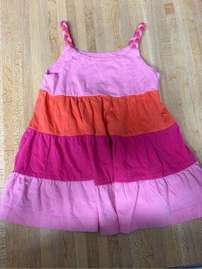 Wonderkids Tiered Sundress in Pink, Orange & Magenta